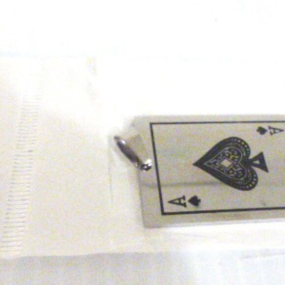 Leather ACE CARD BRACELET Metal ACE PENDANT & NECKLACE Card Deck Casino - Picture 3 of 14
